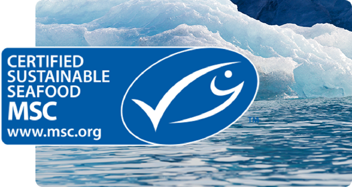 Certificed sustainable seafood MSC